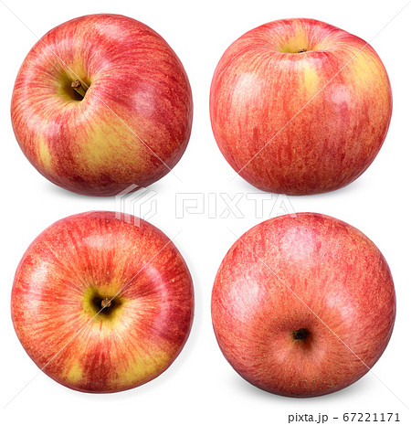 red apple isolated on white clipping path 67221171