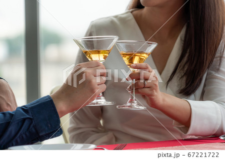 Happy romantic couple eating lunch at restaurant Happy romantic couple eating lunch at restaurant 67221722