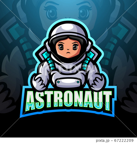 Astronaut Mascot Esport Logo Design のイラスト素材