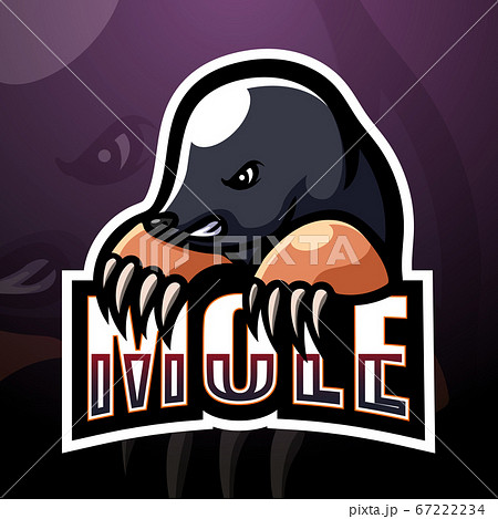 Mole Mascot Esport Logo Design のイラスト素材