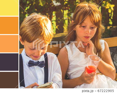 Ring bearer and flower girl. Color swatch Ring bearer and flower girl. Color swatch 67222905