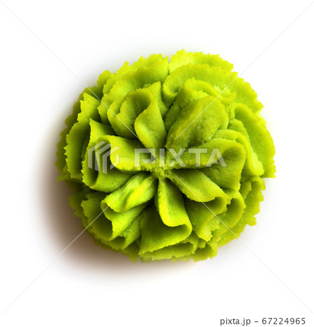 Wasabi portion on white background. Wasabi portion on white background. 67224965