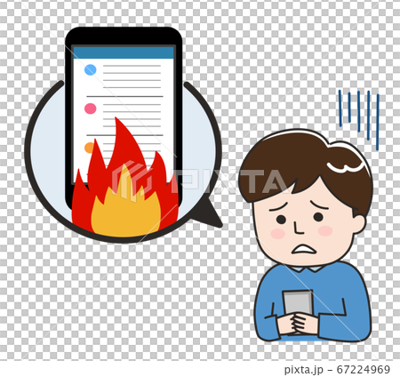 一個看不起SNS上的火焰而沮喪的男人 67224969