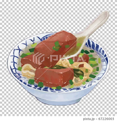 水彩風台灣美食豬血湯 水彩風台灣美食豬血湯 67226003