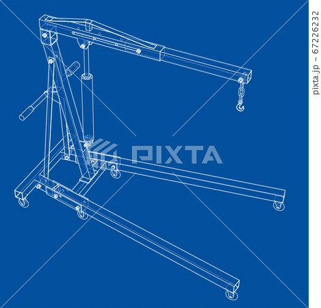 Engine hoist outline. 3D illustration 67226232