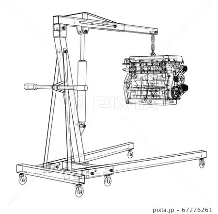 Engine hoist with engine outline 67226261