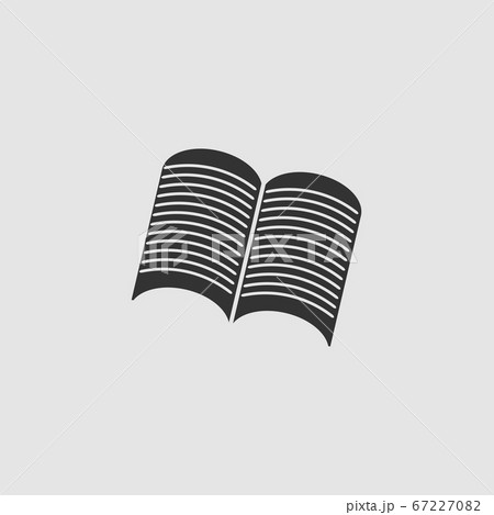 Open newspaper icon flat Open newspaper icon flat 67227082