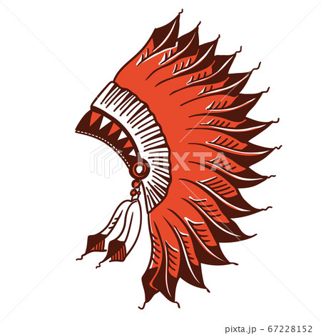 Native american indian headdress vector graphic 67228152