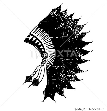 Native american indian headdress. Vintage vector 67228153