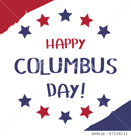 Happy Columbus Day Banner. United States Flag 67228211