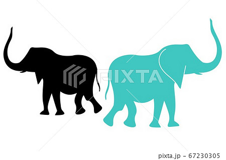 Set of elephants silhouettes. Template for background, banner, card, poster. Vector EPS10 Set of elephants silhouettes. Template for background, banner, card, poster. Vector EPS10 67230305