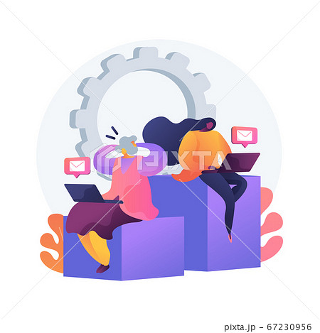 Technology gap abstract concept vector illustration. 67230956