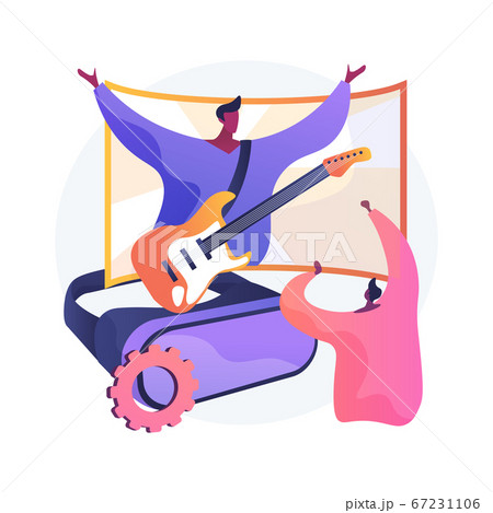 Virtual concert abstract concept vector illustration. Virtual concert abstract concept vector illustration. 67231106