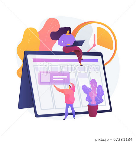 Set up daily schedule abstract concept vector illustration. 67231134