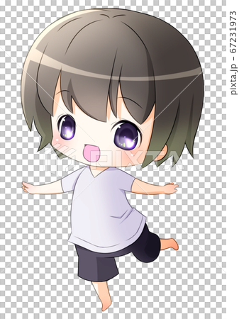 浮かれるダル着の女の子のイラスト素材