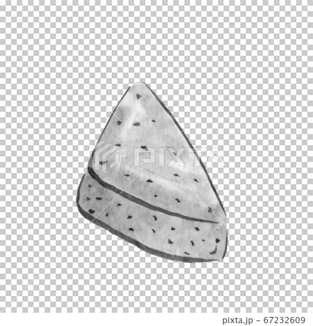 おでんのこんにゃく（墨の手描きイラスト） 67232609