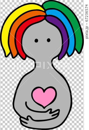 LGBT、胸にハートを抱いている人 67236574