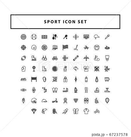 vector of sport icon set with outline style design vector of sport icon set with outline style design 67237578