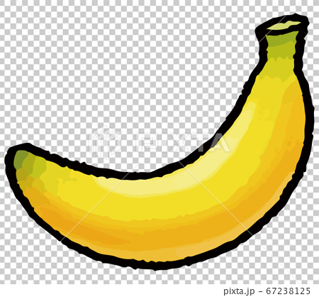 バナナの手描きベクターイラストのイラスト素材