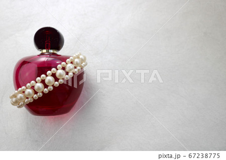 Pink beautiful glass transparent bottle 67238775