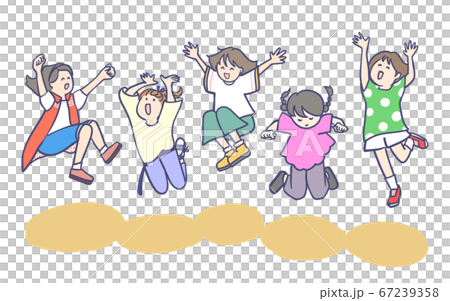みんなでジャンプ女の子 67239358