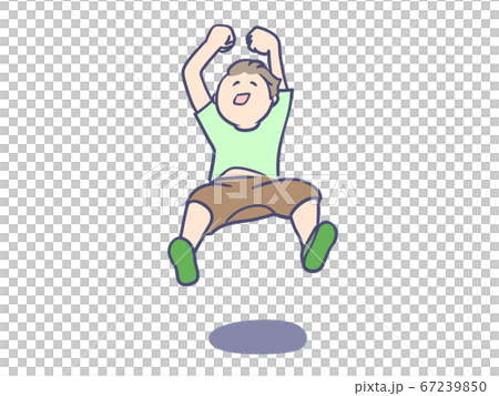 ジャンプする男の子 67239850