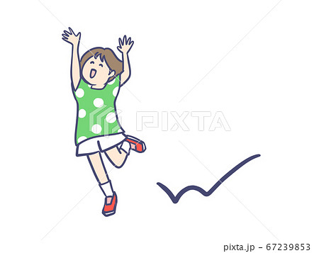 Girls To Jump Stock Illustration