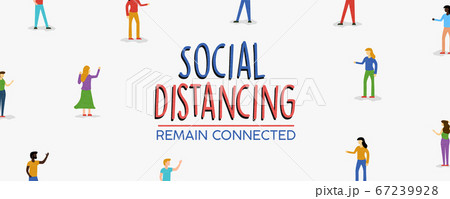 Social distancing banner for people connection Social distancing banner for people connection 67239928