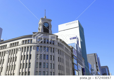 銀座 和光ビルの写真素材 [67240897] - PIXTA