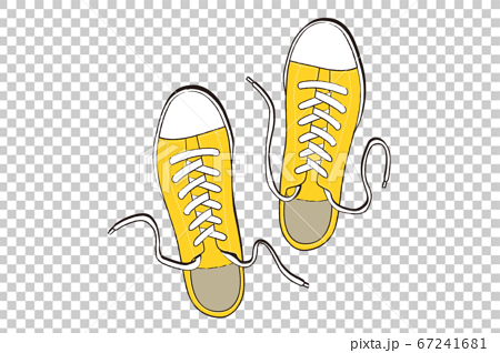 Illustration Of Casual Yellow Sneakers Stock Illustration