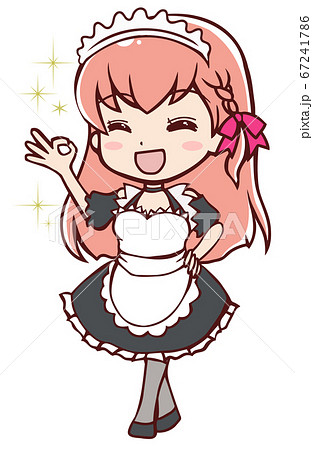 バッチグーなアニメ風のメイドさん 67241786