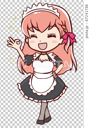 バッチグーなアニメ風のメイドさん 67241786