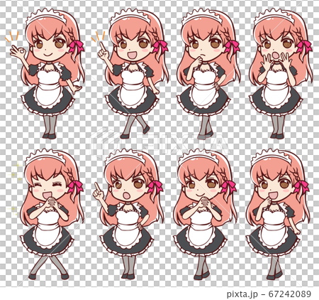 メイドさんの色々な表情の全身セット01 メイドさんの色々な表情の全身セット01 67242089