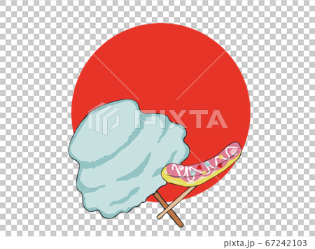 わたあめ チョコバナナのイラスト素材