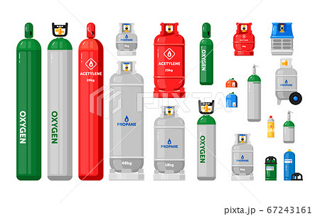 Gas Cylinders Metal Tanksのイラスト素材