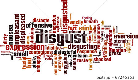 Disgust word cloud Disgust word cloud 67245353