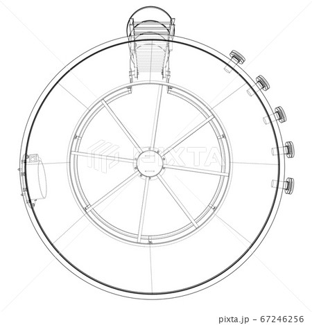 Oil tank outline. 3D illustration Oil tank outline. 3D illustration 67246256