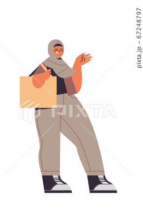 arabic woman walking in traditional clothes arab smiling girl with handbag female cartoon character 67248797