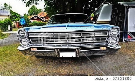 oil colors style painting representing a vintage car oil colors style painting representing a vintage car 67251806
