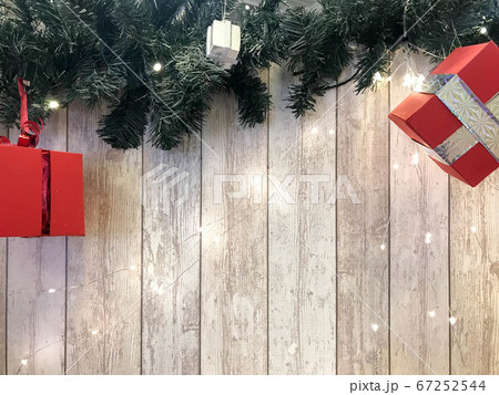 Small cute red festive gift boxes, Christmas 67252544