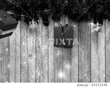 Small cute black and white holiday gift boxes 67252546