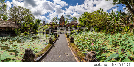 Ubud temple with pond in Bali Indonesia Ubud temple with pond in Bali Indonesia 67253431