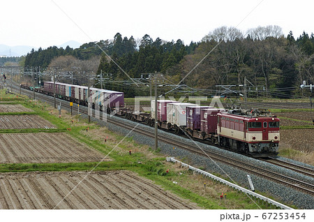東北本線　金ケ崎－六原　JR貨物　ED75-1012（仙台） 67253454