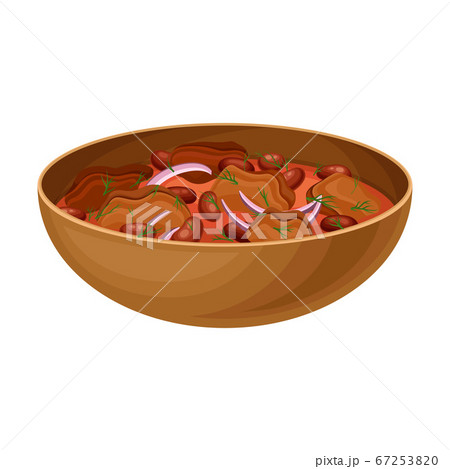 Feijoada or Stew of Beans and Beef as Brazilian Cuisine Dish Vector Illustration Feijoada or Stew of Beans and Beef as Brazilian Cuisine Dish Vector Illustration 67253820