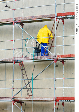 Scaffolding, construction site in progress 67254163