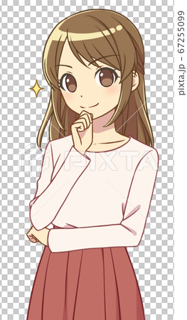 私服の女性　キリッ 67255099