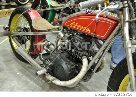 KUALA LUMPUR, MALAYSIA -SEPTEMBER 25, 2016: Custom motorcycle. Customized from old motorcycle model by the designer to fulfill their passion and creativity.  67255716