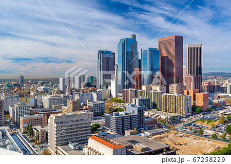 Los Angeles, California, USA Downtown Aerial Cityscape 67258229