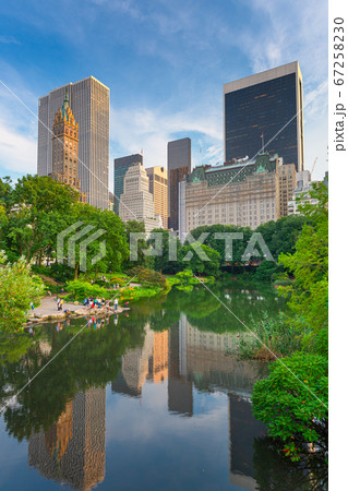 New York, New York, USA Central Park South skyline from Central Park 67258230