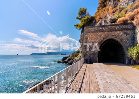 Tunnel near the coast in Savona, Italy 67259463